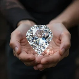person made of diamond