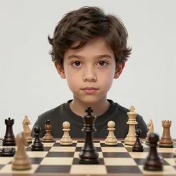 the chess prodigy, finely detailed digital portrait
