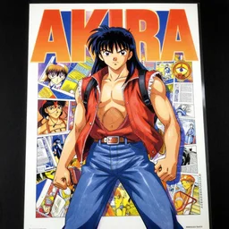 detailed color analog medium format poster of akira. kodak polaroid, high production value, intricate details, octane render, masterpiece, amazing colors, denis villeneuve