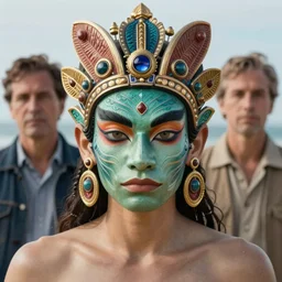 portrait of a young quetzalcoatl, beach pic, depth of field, zeiss lens, detailed, symmetrical, centered, fashion photoshoot, by annie leibovitz and steve mccurry, david lazar, jimmy nelsson, breathtaking, 8 k resolution, extremely detailed, beautiful, establishing shot, artistic, hyperrealistic, beautiful face, octane render
