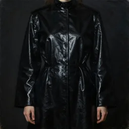 hyperrealism mixed with classicism, oil painting, close figure fully clothes in black reflect robe, complete darkness, in style of classicism mixed with 8 0 s sci - fi hyperrealism