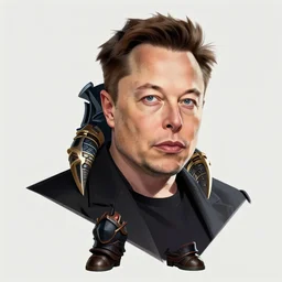 elon musk as diablo iii character, digital illustration portrait design, by android jones and greg rutkowski, retrowave color scheme, detailed, cinematic lighting, wide angle action dynamic portrait