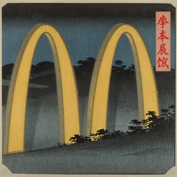 A McDonalds at night, by Tsukioka Yoshitoshi