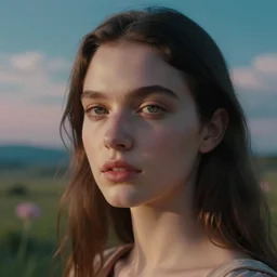 masterpiece closeup portrait of a beautiful girl in a surreal dream landscape, cinematic lighting, Laurel D Austin style, 8k