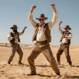Walter White doing the nae nae dance in the desert, highly intricate, highly detailed, cinematic,
