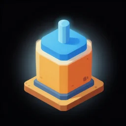stylized 2 d reactor, two colors, black backround. inkscape, illustrator, vector graphics, bloom, 2 d game, topdown.