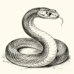 a brilliant epic ink sketch of a chinese snake by roger dean in the style of baroque art, very, very aesthetic