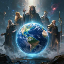 End of humanity , final day of earth , gods are angry , cosmic gods , digital art , 4k , HD