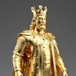 king gold statue reflect chrome, 8 k uhd, unreal engine, octane render in the artstyle of finnian macmanus, john park and greg rutkowski