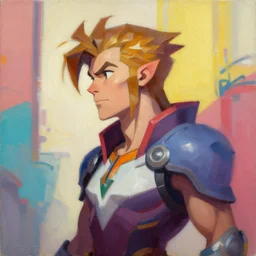Greg Manchess portrait painting of Elric of Melnibone as Overwatch character, medium shot, asymmetrical, profile picture, Organic Painting, sunny day, Matte Painting, bold shapes, hard edges, street art, trending on artstation, by Huang Guangjian and Gil Elvgren and Sachin Teng
