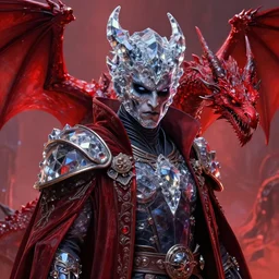realistic portrait of beautifully crystalized and detailed portrait of a dark mage, matte painting of cinematic movie scene red dragon, horror, created by gustave dore and greg rutkowski, high detailed, smooth draw, synthwave neon retro, intricate, realistic proportions, dramatic lighting, trending on artstation.
