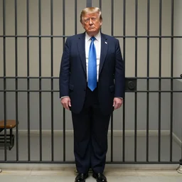 donald trump in prison, photography, 4k