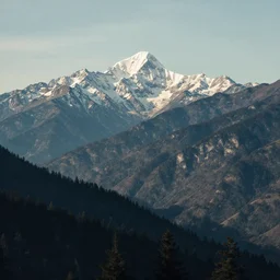 “a beautiful mountain range, in the style of James Jean”