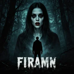 A horror movie film still. Poster, cover.