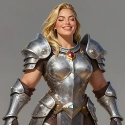 full figure ultra realistic illustration, margot robbie as thick female bodybuilder knight zarya from overwatch smiling with closed eyes, intricate, elegant, highly detailed, digital painting, artstation, concept art, smooth, sharp focus, illustration, art by artgerm and greg rutkowski and alphonse mucha