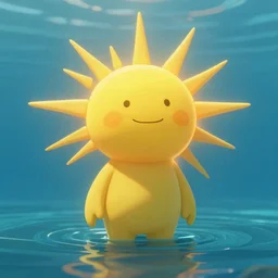 the bright sun creature, water caustics, film still from the movie directed by denis villeneuve and david cronenberg with art direction by bernie wrightson, h. r. giger, and tim white