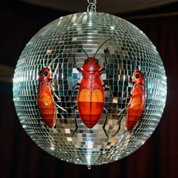 dancing maggots under a disco ball, 70s