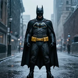 batman in gotham city, raining