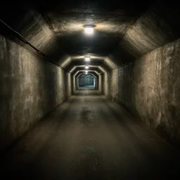 a street inside a bunker