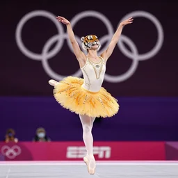 a tiger ballerina, award winning photograph, ESPN, Olympics, 60mm by goatonastik
