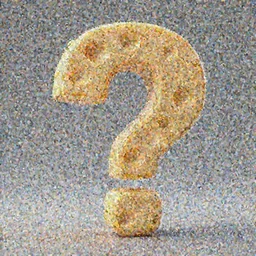 big question mark made of Swiss cheese, high resolution 3d model