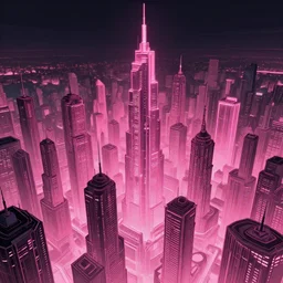 pink cyberunk city in the night, beautiful, intricate complexity, ilya kuvshinov, cell shaded, 4 k, concept art, by wlop, ilya kuvshinov, greg rutkowski
