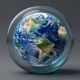 the earth inside a marble, beautifully detailed, ultra realistic, photorealistic, 4 k