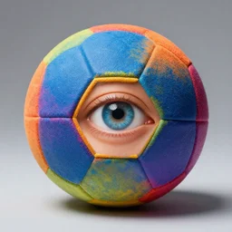 a ball made up of only colors yet underneath by human eyes