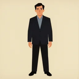 painterly textured simplified woodblock print, image of a man, full body portrait, film grain 1 9 6 0 s - 7 0 s art low poly character painterly design