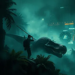 2 0 1 8 blade runner movie still mixed with the jurassic park by denis villeneuve tom anders zorn hans dragan bibin thoma greg rutkowski ismail inceoglu alphonse mucha