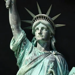 lady liberty as a real woman on photograph