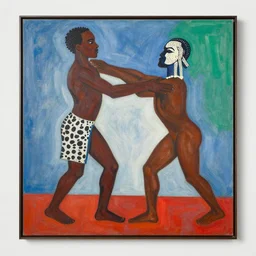 a beautiful painting african sacrifice, by henri matisse kusama yayoi salvador dali picasso andy warhol painting lumion render