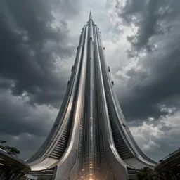 epic futuristic tower, highly detailed, realistic, dramatic