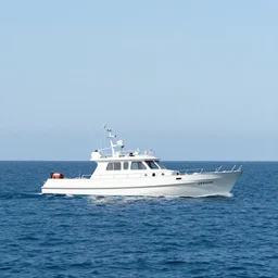a boat on the seas, tell a story, surprise me