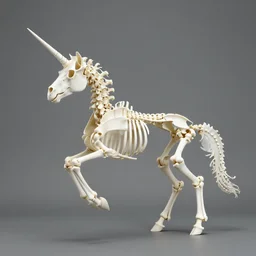 unicorn skeleton wikimedia photograph minimalist