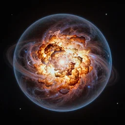 a perfect sphere within a sphere within another sphere cosmic explosion