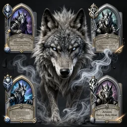 portrait of werewolf of ashes and smoke, league of legends splash art, hearthstone splash art, full body shot, rule of thirds, ultrafine hyperrealistic detailed face, artgerm, greg rutkowski, trending on artstation, 8 k, intricately detailed, highly detailed