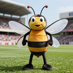 sports team mascot, bug fly mascot costume, cocroach, the house fly, football mascot, anthropomorphic horsefly bug HD official photo, high quality costume
