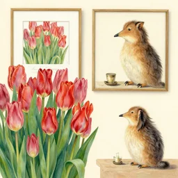 tulips by greg rutkowski and james gurney.