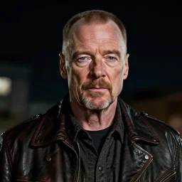 Walter white, Close up portrait, wearing a leather jacket, hyperdetailed, artstation, cgsociety, 8k, nighttime
