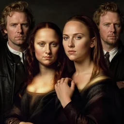 portrait of natalie portman and scarlet johansson in star war movie by albrecht durer, jean delville, jan van eyck, da vinci, craig mullins
