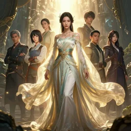 half asian hapa portrait of a beautiful woman wearing mythical flowing outfit, realistic, unreal engine, fantasy art by greg rutowski, loish, rhads, ferdinand knab, makoto shinkai and lois van baarle, ilya kuvshinov, rossdraws, tom bagshaw, global illumination, radiant light, detailed and intricate environment