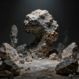abstract art with a theme on mineral rocks, empty world. sharp focus, cinematic pose, cinematic lighting, unreal engine render. art by josan gonzales and moebius and deathburger.