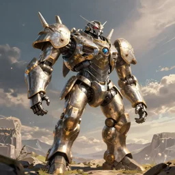 a big medieval mech, pixiv, hyperrealistic