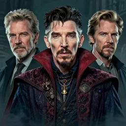 a highly detailed subsurface scattering portrait of stephen strange, james gurney, james jean