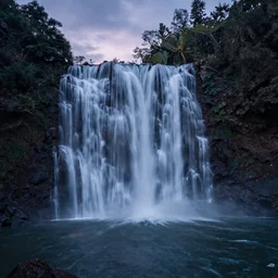twilight waterfall, extremely detailed, sharp focus, wide view, smooth, digital photo, by, james jean, by rossdraws, frank franzzeta, sakimichan, jeremy lipking