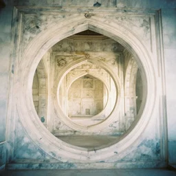 marble temple vertigo, nostalgia film soft lighting album cover