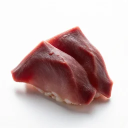 velvet sashimi, high detail macro photography, isolated on a pure white background, centered, entire object in frame, sharp focus, soft studio lighting