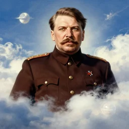 art in heaven style, stalin in heaven, clear color art in 4 k