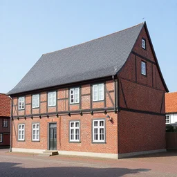 1 8 8 0 s big german farmhouse, red bricks, hannover, lower saxony, slate
